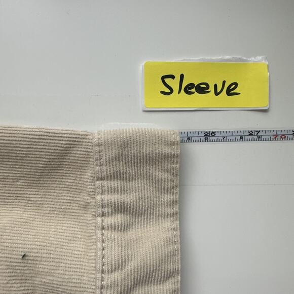 Gap Women's Puff Sleeve Corduroy Jacket Size L Beige - Picture 11 of 11